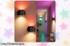 Pack de 2 lámparas LED RGB LuminexDesigns AURI WL01, un ofertón que transformará cualquier rincón en tu hogar con su estilo único; ¡no te lo pierdas y crea ambientes mágicos ya!