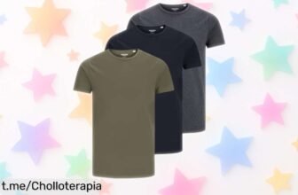 Pack de 3 camisetas Jack & Jones para hombre a precio loco, ligeras y cómodas sin etiquetas. ¡Date prisa en hacerte con ellas antes de que se agoten!