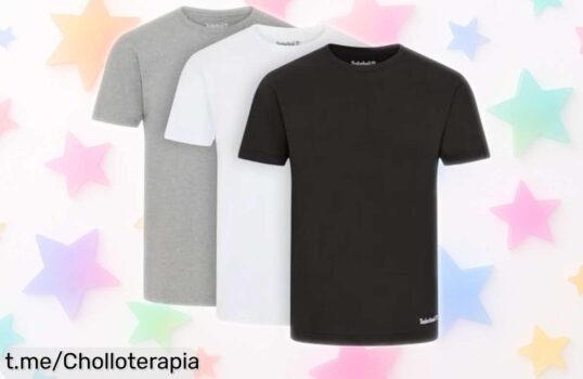 Pack de 3 camisetas básicas Timberland para hombre a precio loco, duraderas y con estilo que nunca falla. ¡Renueva tu armario hoy mismo antes de que se acaben!