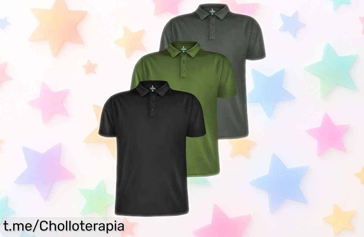 Pack de 3 polos deportivos Alpidex con tejido que seca rápido, ¡ofertón irresistible para darle caña a tus días activos! ¡Aprovecha y llévatelos ya antes de que se agoten!