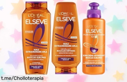 Pack de 3 productos para pelo rizado L’Oréal Paris, un ofertón irresistible que hará brillar tus rizos desde la primera pasada. ¡No te quedes sin el tuyo y dale vida a tu cabello ya!
