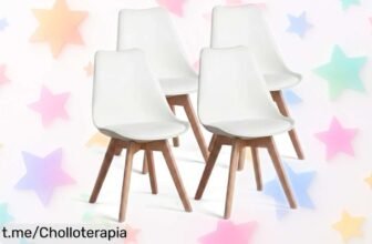 Pack de 4 sillas nórdicas Duehome, el ofertón del año para darle un toque moderno a tu comedor; ¡no te quedes sin ellas y transforma tu hogar hoy mismo!