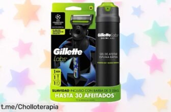 Pack de afeitar Gillette con gel y colgador a precio de escándalo: ¡prepárate para lucir una barba increíble sin complicaciones y disfruta siempre del mejor cuidado!