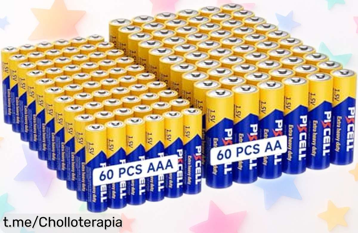 Pack gigante de pilas AA y AAA PKCELL, 140 unidades para energía a raudales con un ofertón que no se ve todos los días; ¡hazte con él antes de que desaparezca!