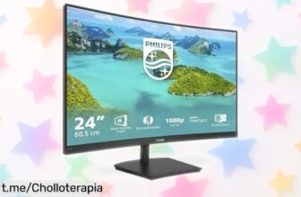 Pantalla curva Philips 241E1SCA de 24” para gaming y pelis a un precio loco, disfruta de imagen nítida sin parpadeos ¡aprovéchalo antes que se acabe!