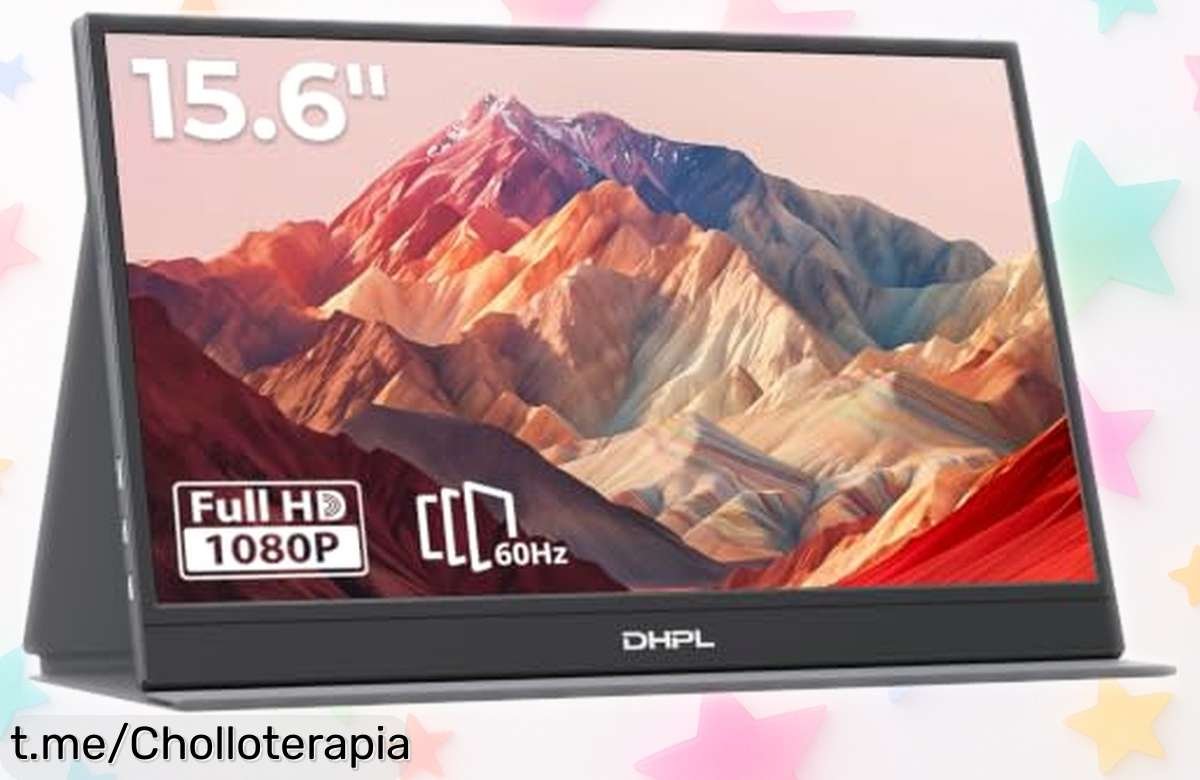 Pantalla portátil DHPL de 15,6” con imagen súper nítida: ¡ofertón para estudiar, trabajar o jugar a un precio tirado que no puedes dejar pasar!