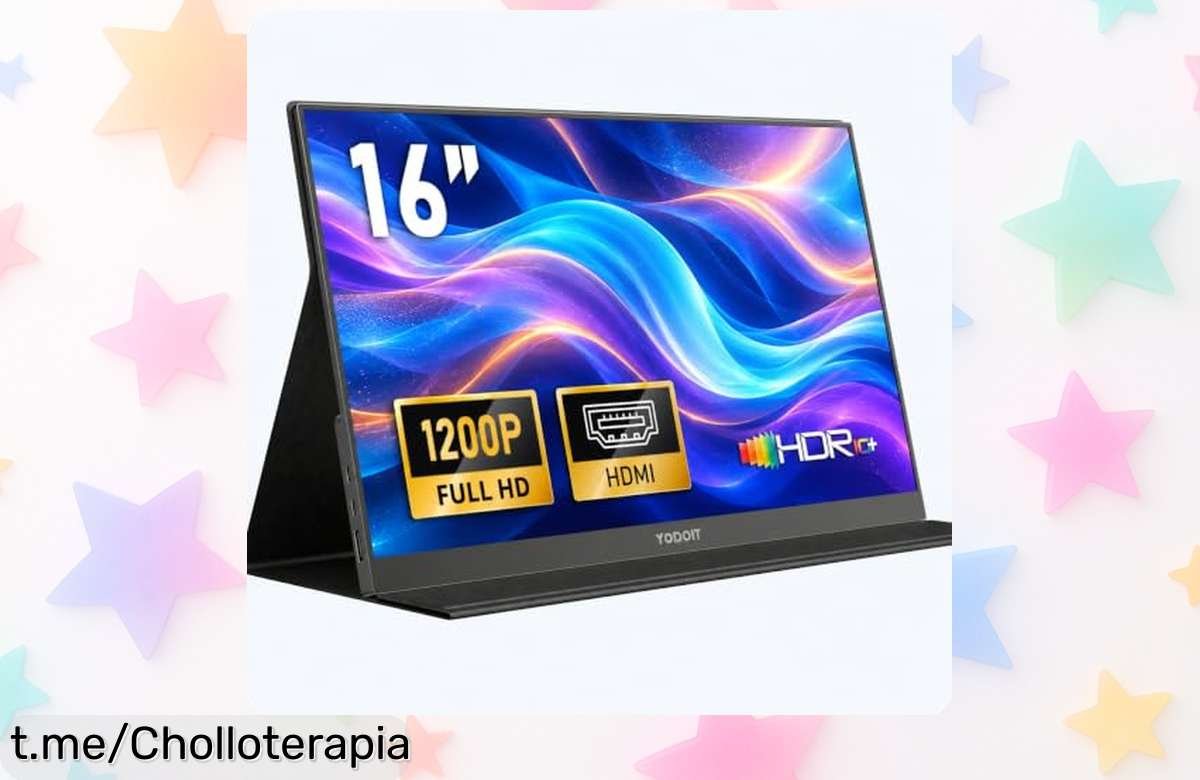 Pantalla portátil ligera Yodoit 16 con IPS FHD, mejora tu espacio de trabajo y diversión ¡Aprovecha este ofertón por tiempo limitado y desbloquea nuevas experiencias ya!