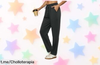 Pantalón de algodón para yoga Litherday a precio de escándalo: corte recto, bolsillos y cintura elástica que lo haran tu nuevo aliado en cada clase. ¡No te quedes sin él!