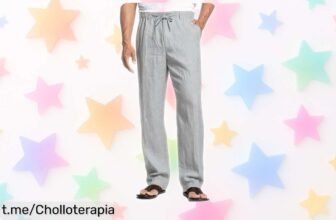 Pantalón de lino Cegerne para hombre, ligero y fresco a un precio loco; cómodo, con bolsillos amplios, ideal para tus días en la playa. ¡No te lo pierdas!