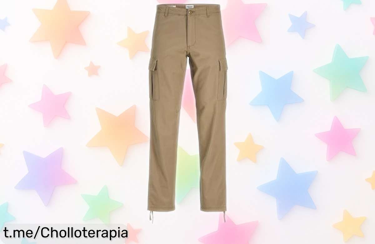 Pantalones cargo Jack & Jones Elmwood con varios bolsillos a un precio loco, aprovecha este ofertón y disfruta de la libertad al moverte ¡No dejes pasar esta oportunidad!