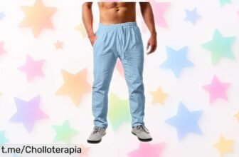 Pantalones de lino y algodón para hombre con cintura elástica, ¡chollazo perfecto para trabajar o relajarte! Aprovecha esta oferta a precio loco antes de que se agoten.