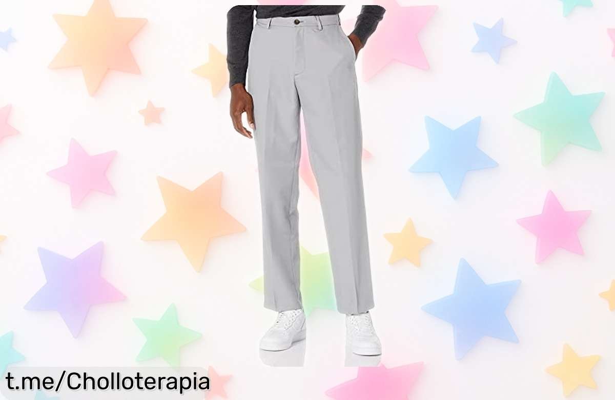 Pantalones de traje Amazon Essentials con cintura elástica: ¡la elegancia que necesitas a un precio regalado! ¡No dejes pasar esta oportunidad única y atrévete a brillar!