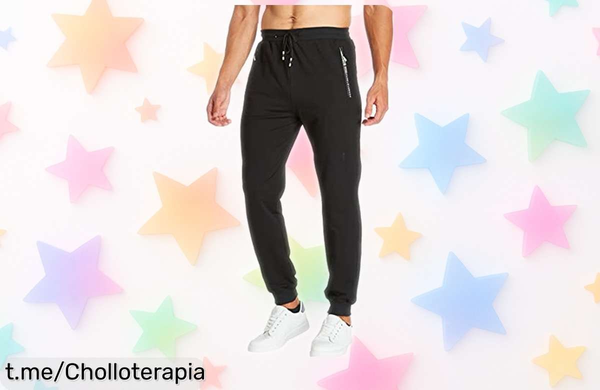 Pantalones deportivos ZOXOZ para hombre, cómodos y con bolsillos a un precio de ganga que volará: ¡no te quedes sin ellos y disfruta cada movimiento ahora!