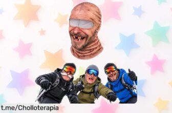 Pasamontañas con máscara de viejo cabrón súper realista, ¡llévatelo a un precio loco y disfruta del invierno con estilo y diversión ya!