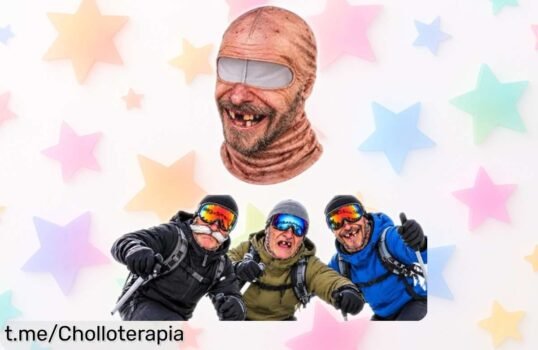 Pasamontañas con máscara de viejo cabrón súper realista, ¡llévatelo a un precio loco y disfruta del invierno con estilo y diversión ya!