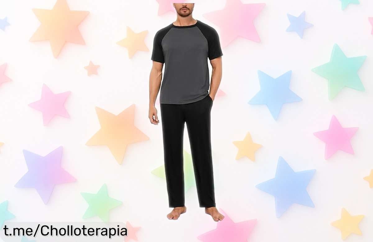 Pijama de algodón Bresdk para hombre, renovado a un precio loco: ¡relájate y siéntete increíble en casa con este ofertón único que no puedes dejar pasar!