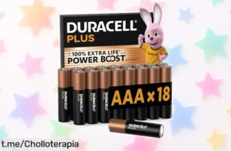 Pilas Duracell Plus AAA en pack de 18: la duración que necesitas y un ofertón para que nunca te quedes sin energía, ¡hazte con ellas antes de que se acaben!