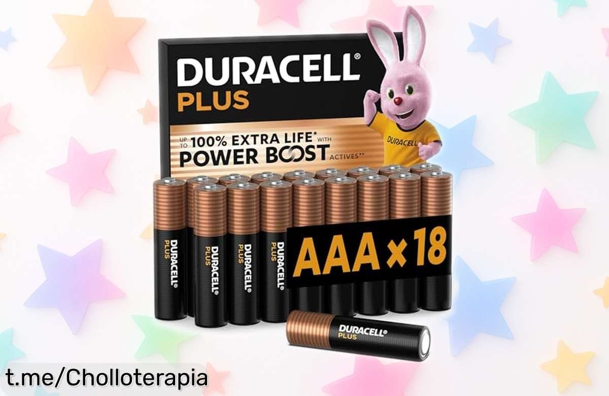 Pilas Duracell Plus AAA en pack de 18: la duración que necesitas y un ofertón para que nunca te quedes sin energía, ¡hazte con ellas antes de que se acaben!