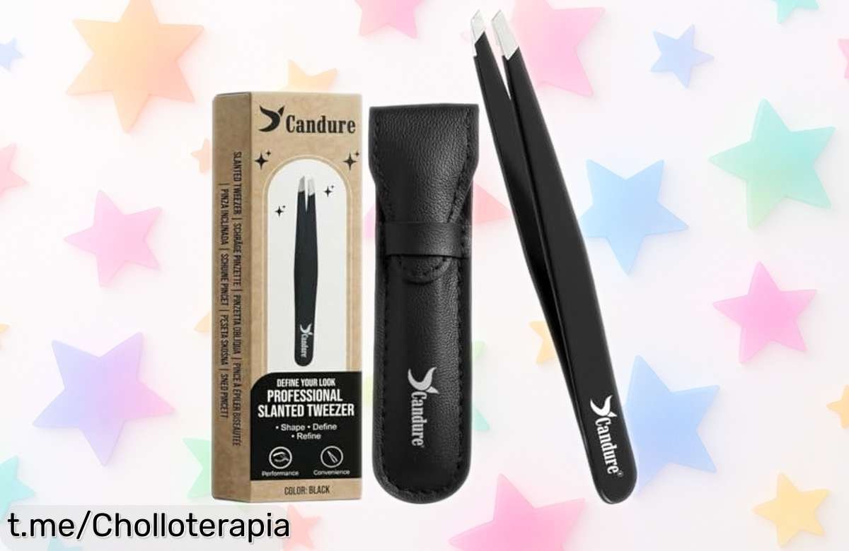 Pinzas de depilar profesionales Candure para cejas y vello facial a un precio loco en estuche de cuero, ¡no te quedes sin ellas! Tu belleza merece lo mejor.