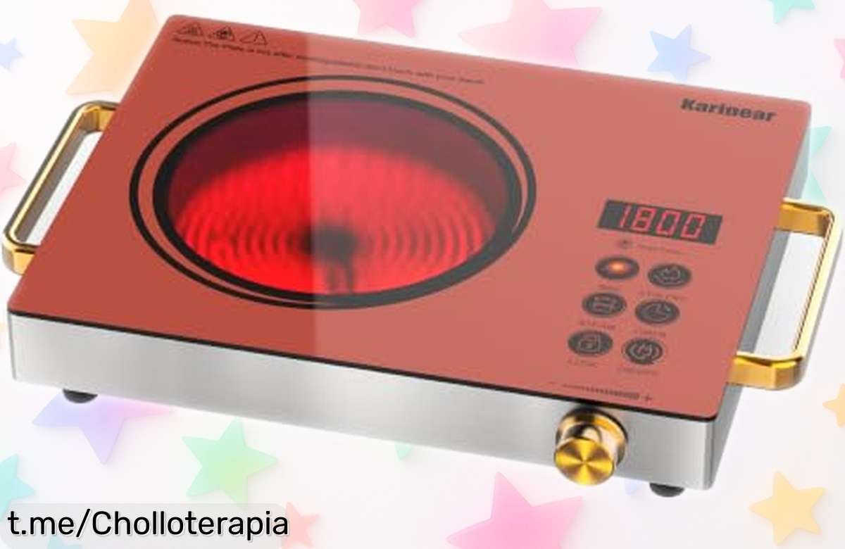 Placa vitrocerámica portátil Karinear: la solución perfecta para cocinar donde quieras a un precio loco, ¡no te quedes sin ella y disfruta de tus platos favoritos en cualquier lugar!