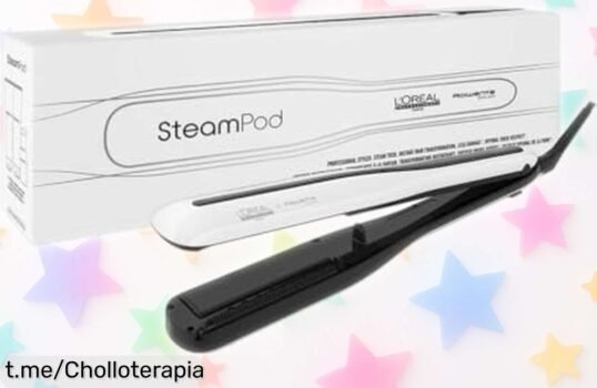 Plancha de pelo a vapor SteamPod 3 de L’Oréal Professionnel, el ofertón que cuida tu cabello mientras lo estiliza al instante. ¡No dejes pasar esta oportunidad única!