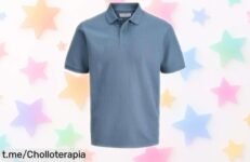 Polo Jack & Jones con bordados y botones sencillos: ¡precio regalado que no puedes dejar escapar, sé el rey del estilo casual hoy mismo!