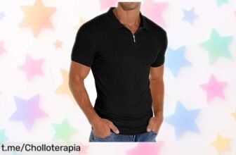 Polo de manga corta PrinStory con cremallera a precio loco: luce moderno en el trabajo y disfruta del campo, ¡no te lo pierdas!