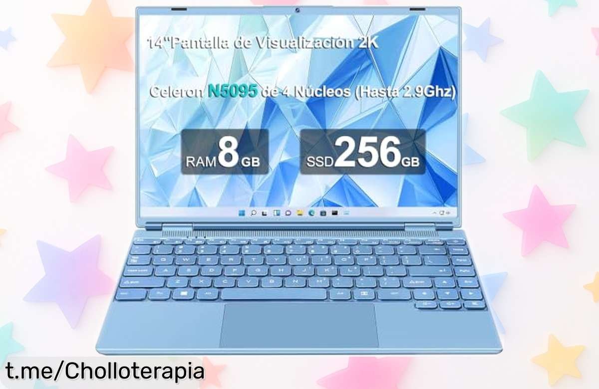 Portátil Ruzava 14” con Windows 11 Pro y ratón inalámbrico, ¡un ofertón que simplificará tu vida y hará todo a la velocidad del rayo!
