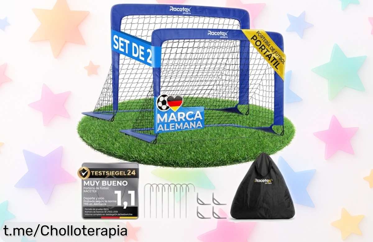 Porterías de fútbol Racetex para peques, ¡llévalas a todas partes y disfruta el juego! Aprovecha esta oferta increíble antes de que desaparezca.