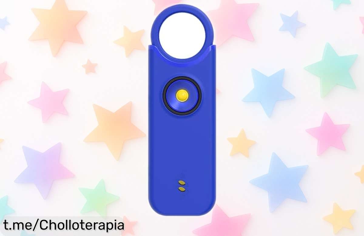 Potente alarma personal SOS con luz LED y vibración, un chollo increíble para tu seguridad que te dará la tranquilidad que necesitas. ¡Hazla tuya ya!