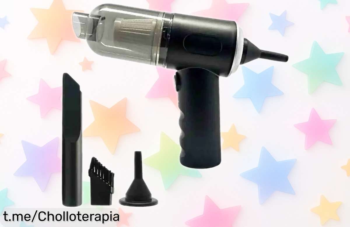 Potente aspiradora portátil ALMALUX 3 en 1 a precio loco: aspira, sopla y simplifica todo con su batería de larga duración, aprovecha este ofertón antes que se acabe y siente la diferencia ya.