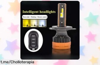 Potente pack de 2 faros LED para coche con mando a distancia, cambia de color en un clic y hoy están a precio loco; ilumina tus noches al volante ¡no te lo pierdas!
