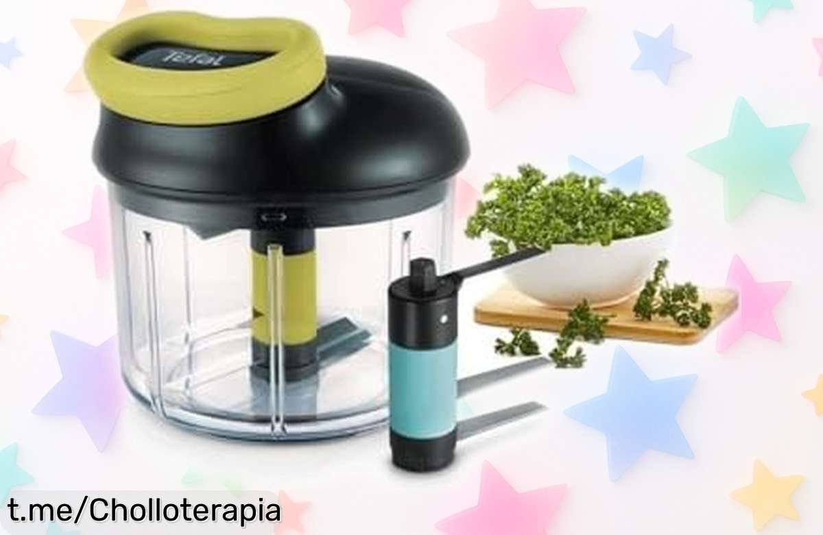 Potente picadora manual Tefal 5 Segundos para hacer tu cocina más fácil; veloz, práctica y a un precio que parece regalo. ¡No dejes escapar esta oportunidad increíble!