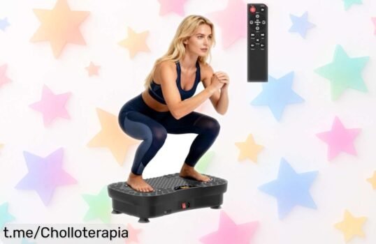 Potente plataforma vibratoria Fitness 200W con mando y 120 niveles: lleva tu entrenamiento al siguiente nivel sin complicaciones, ¡aprovéchalo ya que el precio ha bajado!