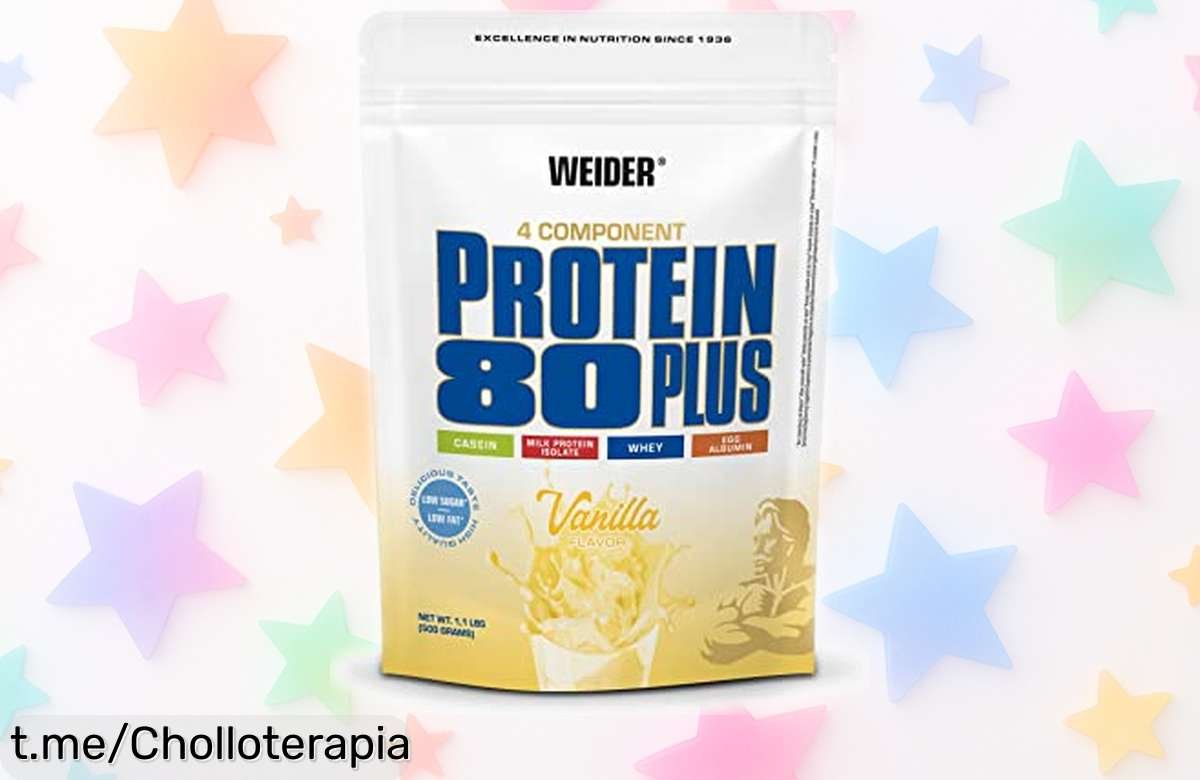 Potente proteína Weider Protein 80 Plus de 500g: ¡Batidos deliciosos para tus entrenos a un precio regalado que no podrás dejar pasar!