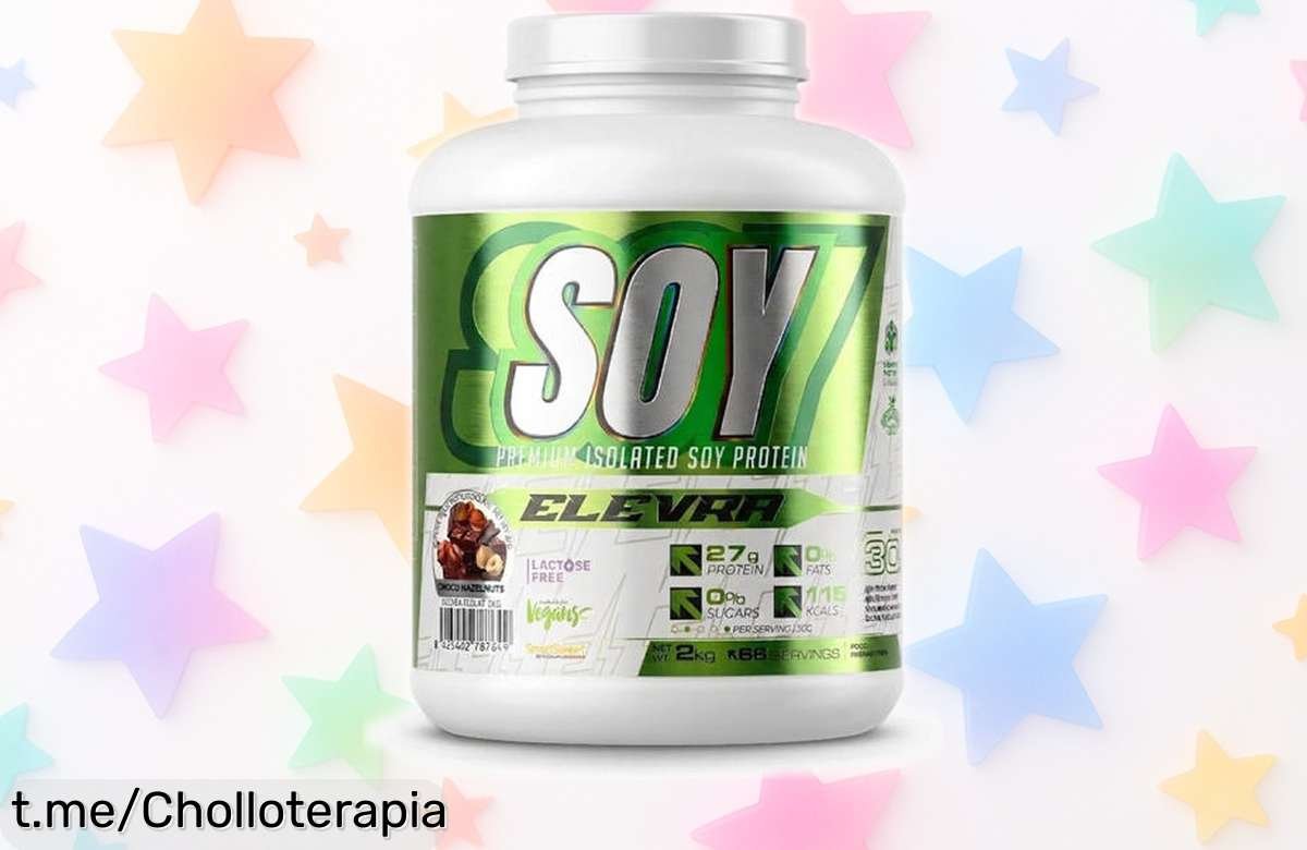 Potente proteína de soja ELEVRA en pack de 2kg: ¡rebajado a un precio alucinante para que lleves tus entrenos al siguiente nivel! No te quedes sin ella.