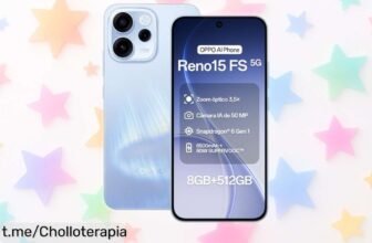 Potente y rápido móvil OPPO Reno15 FS 5G con cámara top y pantalla de 120 Hz, ¡ofertón increíble que te hará quererlo ya!