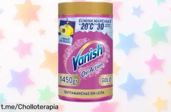 Powder quitamanchas Vanish Gold 1450gr: El aliado que elimina cualquier mancha y cuida tus colores, ¡no te pierdas este precio tirado que hará brillar tu ropa!