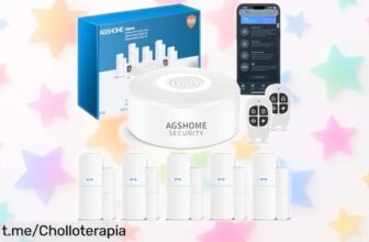 Protege tu hogar con la alarma AGSHOME de 8 piezas y 120 dB, controla todo desde tu móvil o Alexa y aprovecha esta locura de precio antes que sea tarde.
