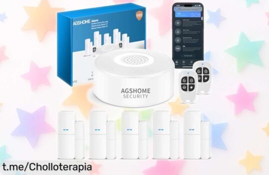 Protege tu hogar con la alarma AGSHOME de 8 piezas y 120 dB, controla todo desde tu móvil o Alexa y aprovecha esta locura de precio antes que sea tarde.