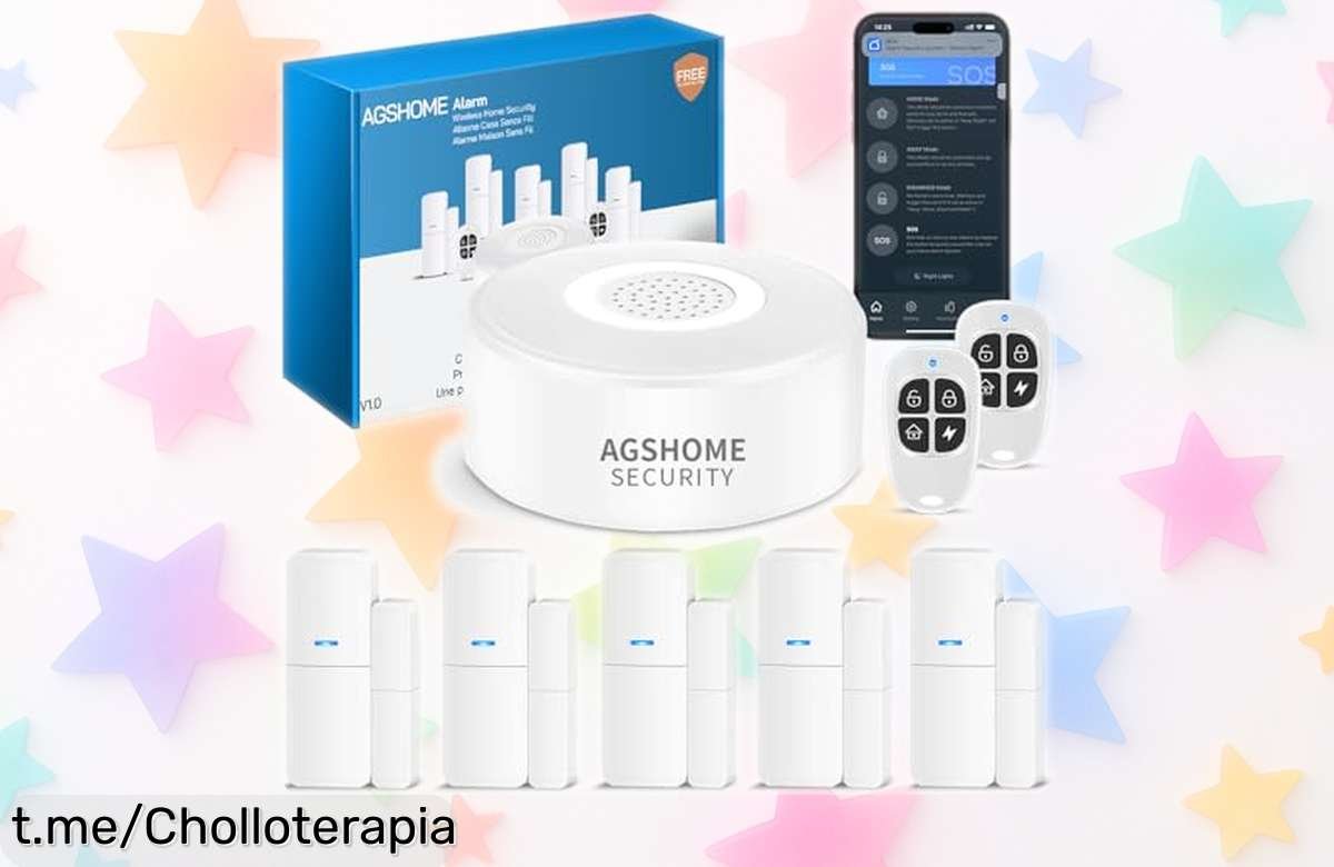Protege tu hogar con la alarma AGSHOME de 8 piezas y 120 dB, controla todo desde tu móvil o Alexa y aprovecha esta locura de precio antes que sea tarde.