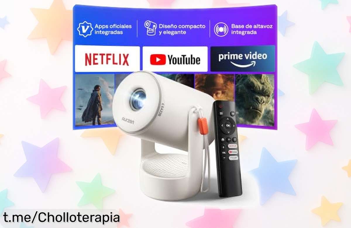 Proyector portátil Aurzen E1 Mini, transforma tu sala en un cine y llévalo a todas partes; ¡no dejes pasar este ofertón para tus noches de pelis!
