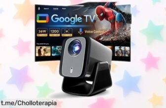 Proyector portátil X5Pro con Google TV para disfrutar de imágenes gigantes y sonido Dolby a un precio loco que no vas a poder dejar pasar, ¡tu cine en casa te espera!