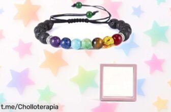 Pulsera de 7 chakras ZEBKEL con piedras volcánicas que te brinda relajación y protección energética ¡solo hoy a un precio absolutamente loco!