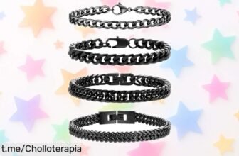 Pulsera de acero 316L para hombre en pack de 4 piezas, ¡ofertón irresistible! Diseño elegante y súper resistente a un precio que no te podrás creer. Ideal para resaltar momentos especiales.