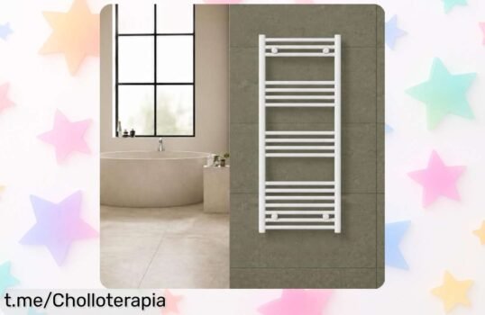 Radiador toallero para calefacción central de acero resistente, el ofertón que hará de tu baño un lugar sin líos. ¡Hazlo tuyo antes que se acabe esta oportunidad única!
