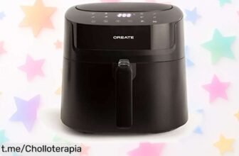 Rebaja increíble en la freidora de aire CREATE/FRYER PRO LARGE de 6,2L; cocina sano y rápido con sus 8 programas automáticos. ¡No te lo pierdas! Emociónate al cocinar como un pro.