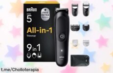 Recortadora todo en uno Braun Series 5 AIO5535n: ¡Kit completísimo con 9 accesorios a precio loco, ideal para llevar tu estilo al siguiente nivel! No dejes pasar esta oferta única.