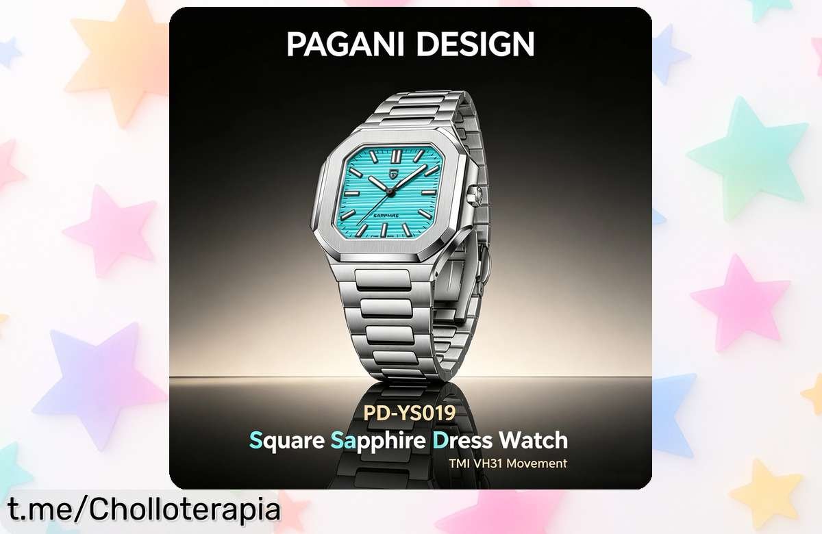 Reloj de cuarzo cuadrado PAGANI DESIGN PDYS019: precio rebajado, elegante y fácil de llevar; ¡no te quedes sin el tuyo y luce un estilo impresionante!