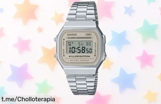 Reloj digital Casio A168WA-8AYES con cronómetro y luz retroiluminada, ¡ahora a un precio loco! No dejes pasar esta oferta, dale estilo a tu día a día.